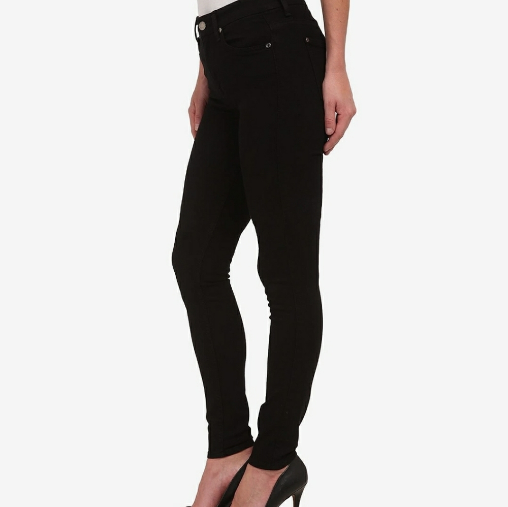 7 For All Mankind Gwenevere Super Skinny Black Jeans